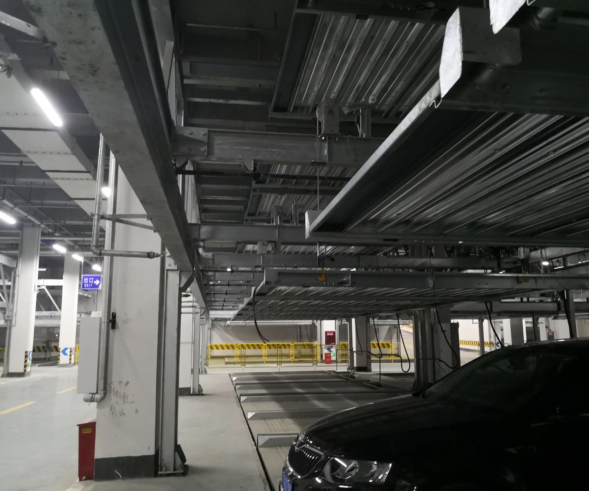 若尔盖负一正四地坑式PSH5D1五层升降横移机械式立体停车设备